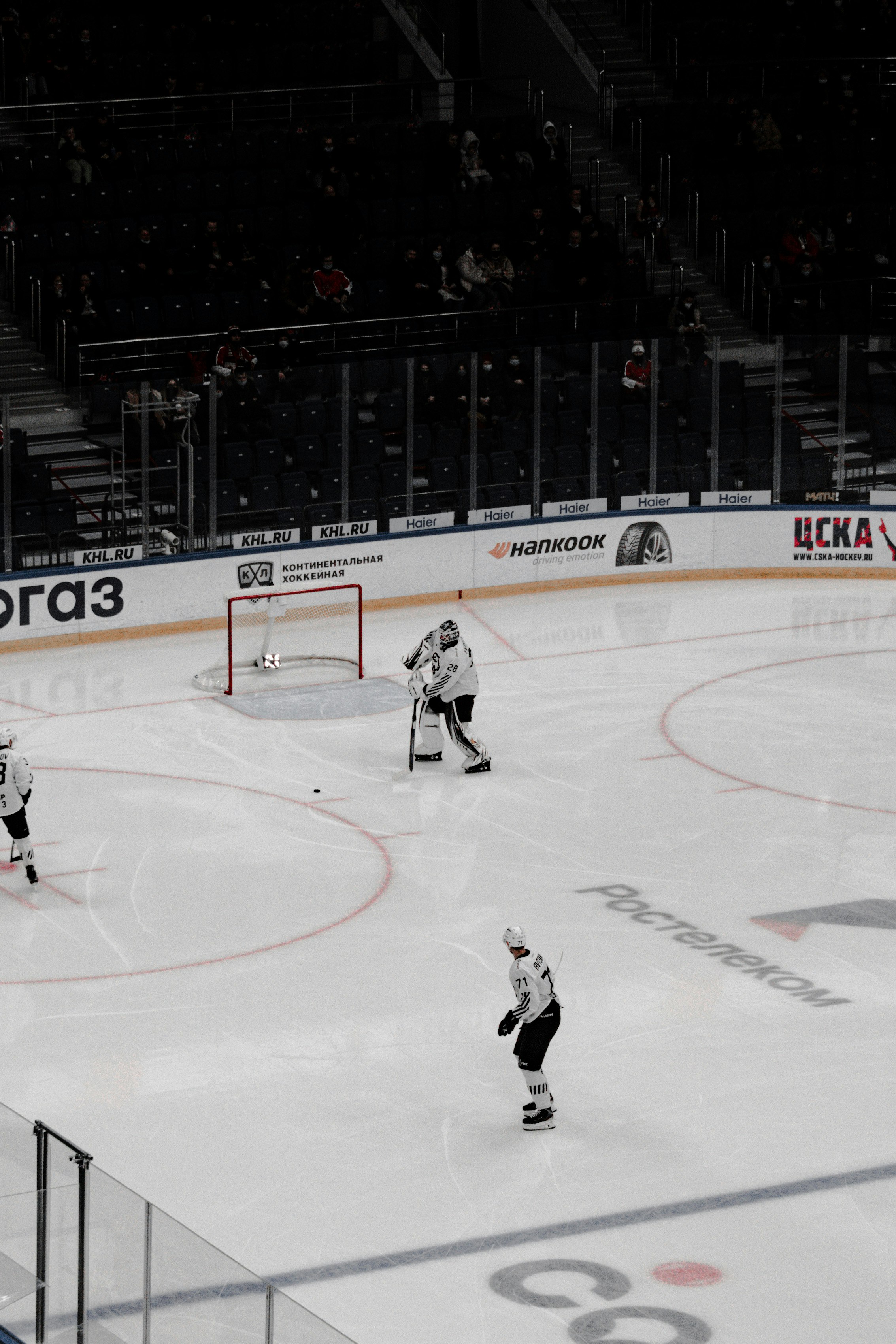 ice hockey players on ice hockey stadium